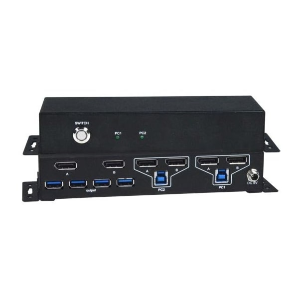 Network Technologies 2-Prt Dual Monitor 4K Displayp UNIMUX-DP4K-2DH - main